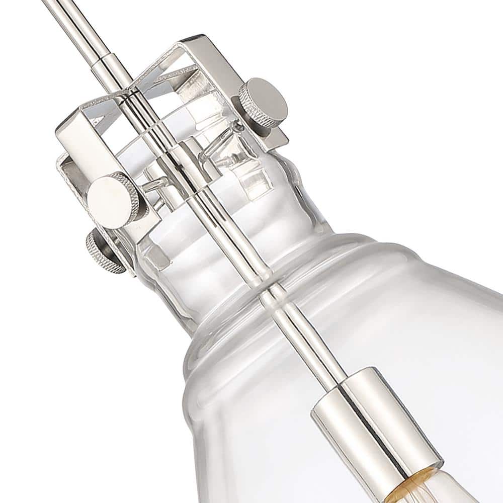 Beechmont Polished Nickel 16.75'' Glass Pendant Light