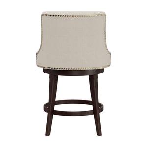 Halbrooke 24 in. Chocolate and Cream Swivel Counter Stool