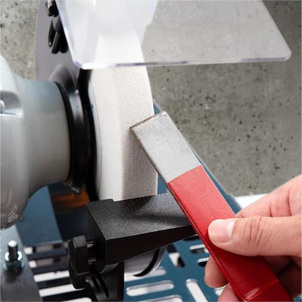 Lawn mower blade sharpening online jig for bench grinder