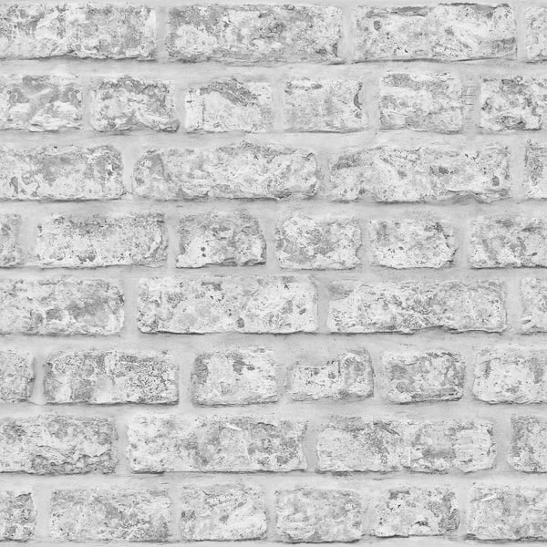Arthouse Rustic Gray Brick Paper Strippable Wallpaper (Covers  sq.  ft.) 889606 - The Home Depot