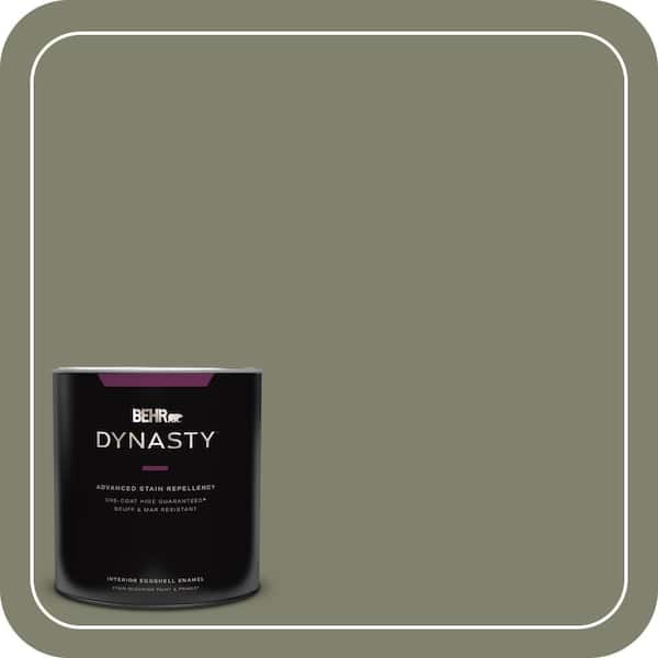 BEHR DYNASTY 1 qt. #PPU10-18 Lizard Green Eggshell Enamel Interior Stain-Blocking Paint and Primer
