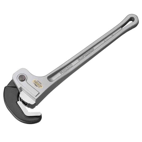 RIDGID 14 in. Aluminum Rapid Grip Pipe Wrench with Secure Grip Hook/Jaw Design with 2 in. Jaw Capacity