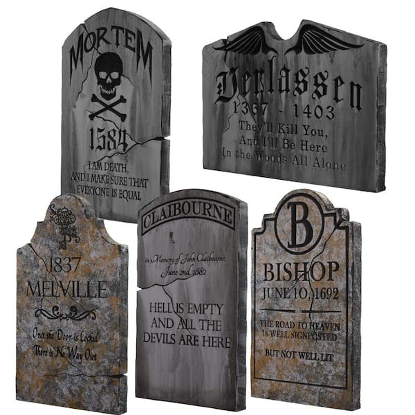 Details about  / 5 x Halloween Tombstones Graveyard Gravestones Headstones Decoration Yard Garden
