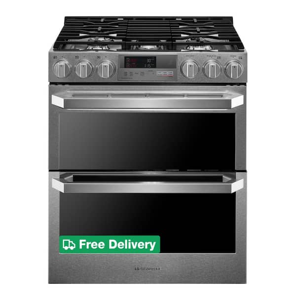 SIGNATURE 7.3 cu. ft. SMART Slide-In Double Oven Dual-Fuel Range in Stainless Steel with ProBake Convection
