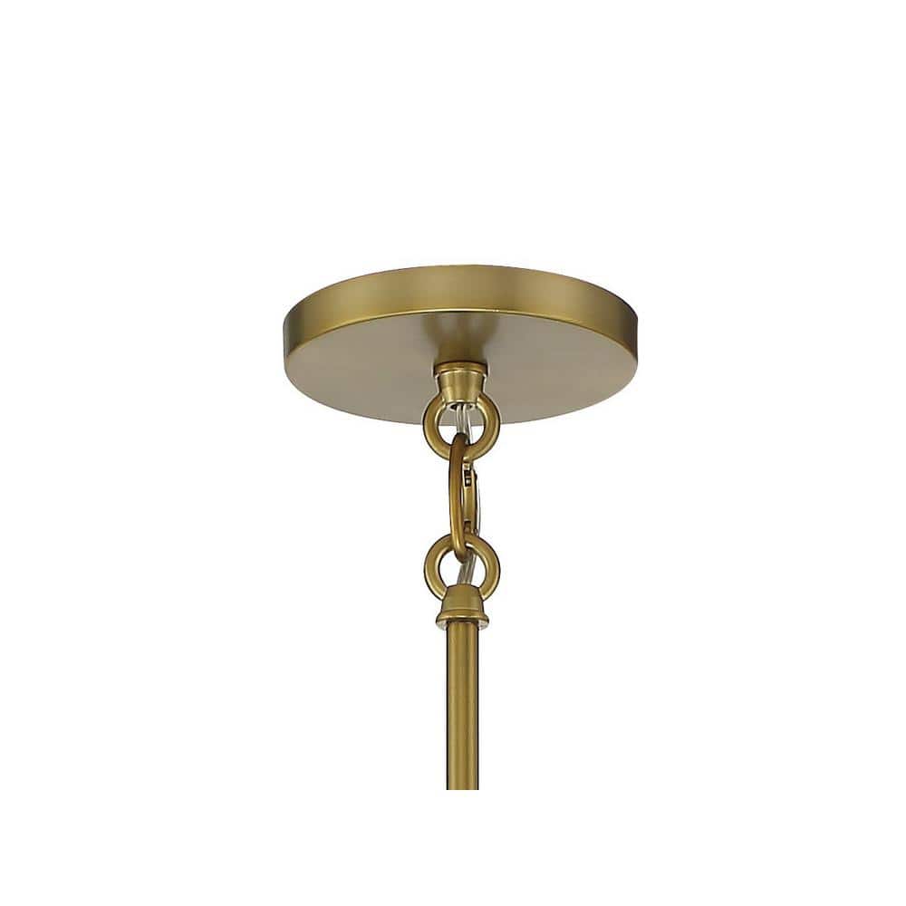 Emmerham Soft Brass 5-Light Chandelier with Clear Glass Shades
