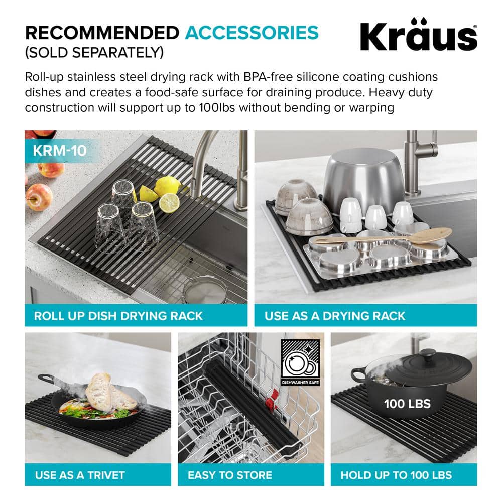 Kraus 22" Stainless Steel Single Bowl Drop-In/Undermount Sink