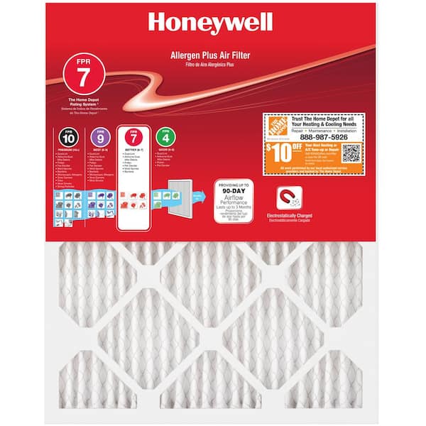 Honeywell 16 x 20 x 1 Allergen Plus Pleated MERV 11 - FPR 7 Air Filter (12-pack)
