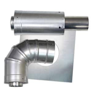 3 in. x 5 in. Horizontal Stainless Steel Concentric Termination Vent Kit for Mid Efficiency Tankless Gas Water He