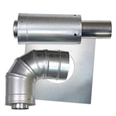 3 in. x 5 in. Horizontal Stainless Steel Concentric Termination Vent Kit for Mid Efficiency Tankless Gas Water Heaters