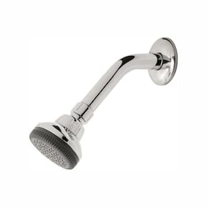 1-Spray 1.4 in. Single Wall Mount Fixed Shower Head in Chrome