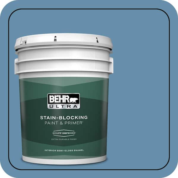 BEHR ULTRA 5 gal. #S500-5 Treasure Map Extra Durable Semi-Gloss Enamel Interior Paint & Primer