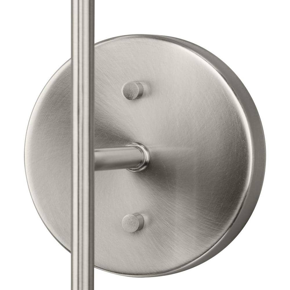 Haas Brushed Nickel 24" Modern Wall Sconce with Opal Glass Globes