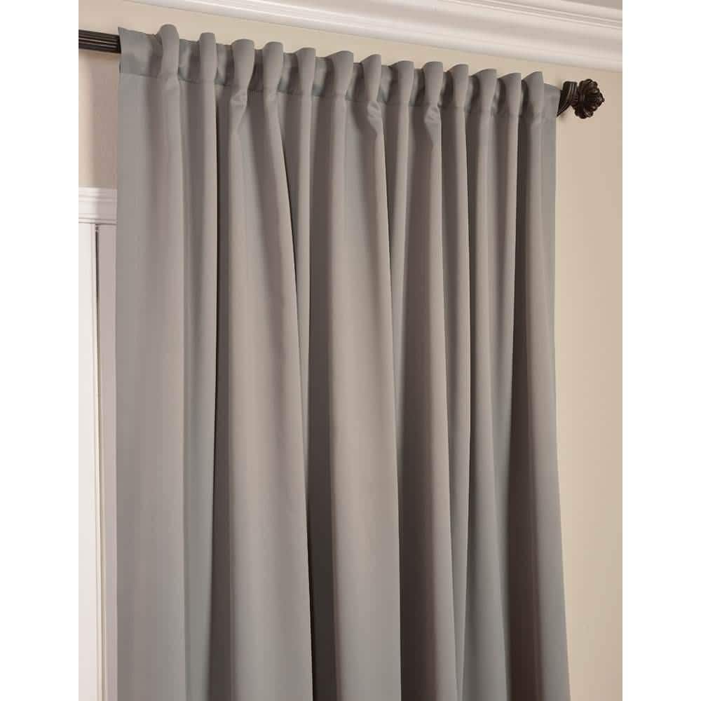 Neutral Gray Extra Wide Blackout Room Darkening Drapes