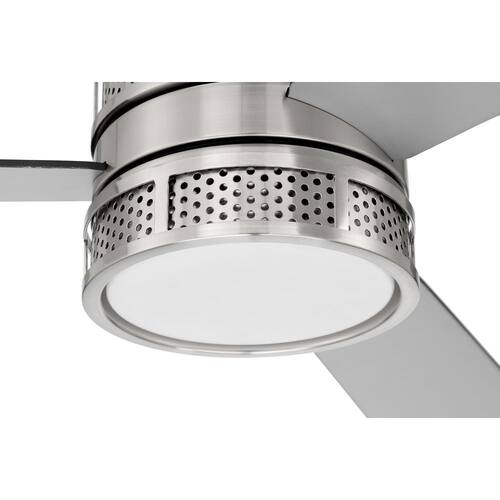 Morrison 52 in. Indoor Dual Mount Brushed Polished Nickel Ceiling Fan, Smart Wi-Fi Enabled Remote & Integrated LED Light Ceiling Fans With Lights