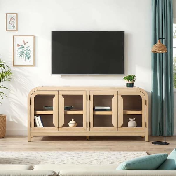 Walker Edison Furniture Company Chantelle Coastal Oak Modern