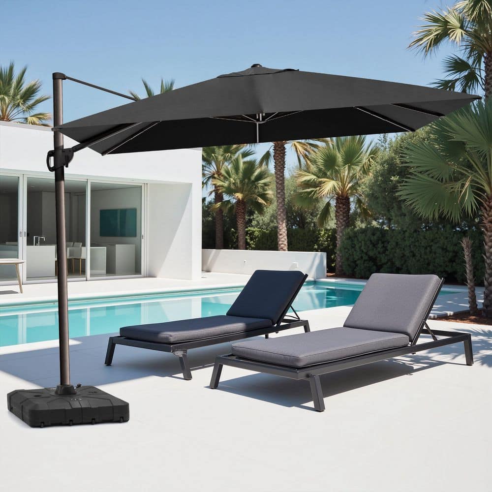 black cantilever patio umbrella 10 Feet Offset Hanging Base Umbrella Whether gracing the patio of your home Everite 11 ft Offset Cantilever