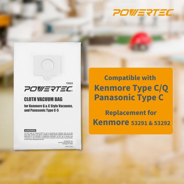 POWERTEC Filter Bags for Kenmore Q \u0026 C 