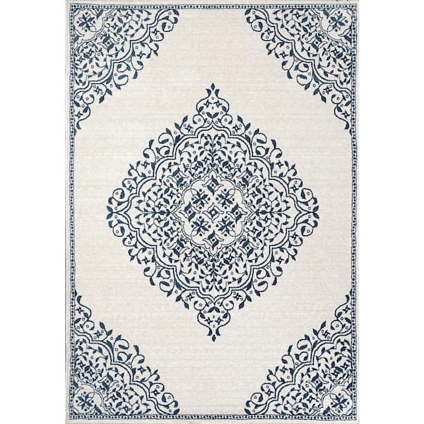 Dynamic Rugs Hera 9 ft. X 11 ft. 5 in. Ivory/Blue Oriental Indoor Area Rug