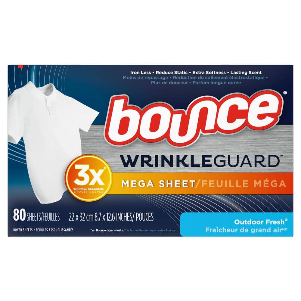 UPC 037000907077 product image for Wrinkle Guard Mega Outdoor Fresh Scent Dryer Sheets (80-Count) | upcitemdb.com