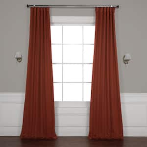 Spiced Berry Red Curtains Room Darkening Curtains - 50 in. W x 96 in. L Rod Pocket Single Panel Curtains and Drapes