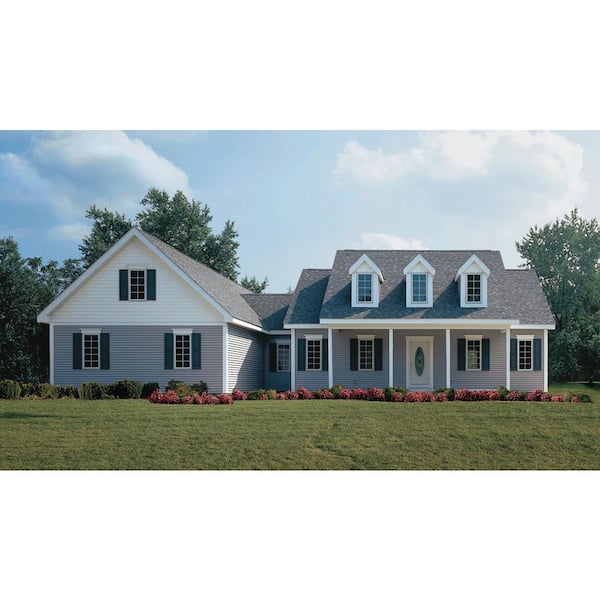 Take Home Sample Transformations Double 4.5 in. x 24 in. Dutch Lap Vinyl Siding in Sand