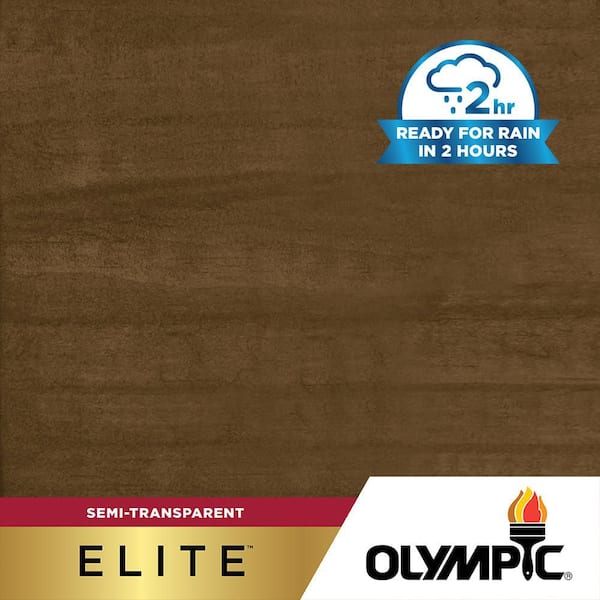 Elite 5 gal. ST-2012 Dark Oak Semi-Transparent Exterior Stain and Sealer in One Low VOC