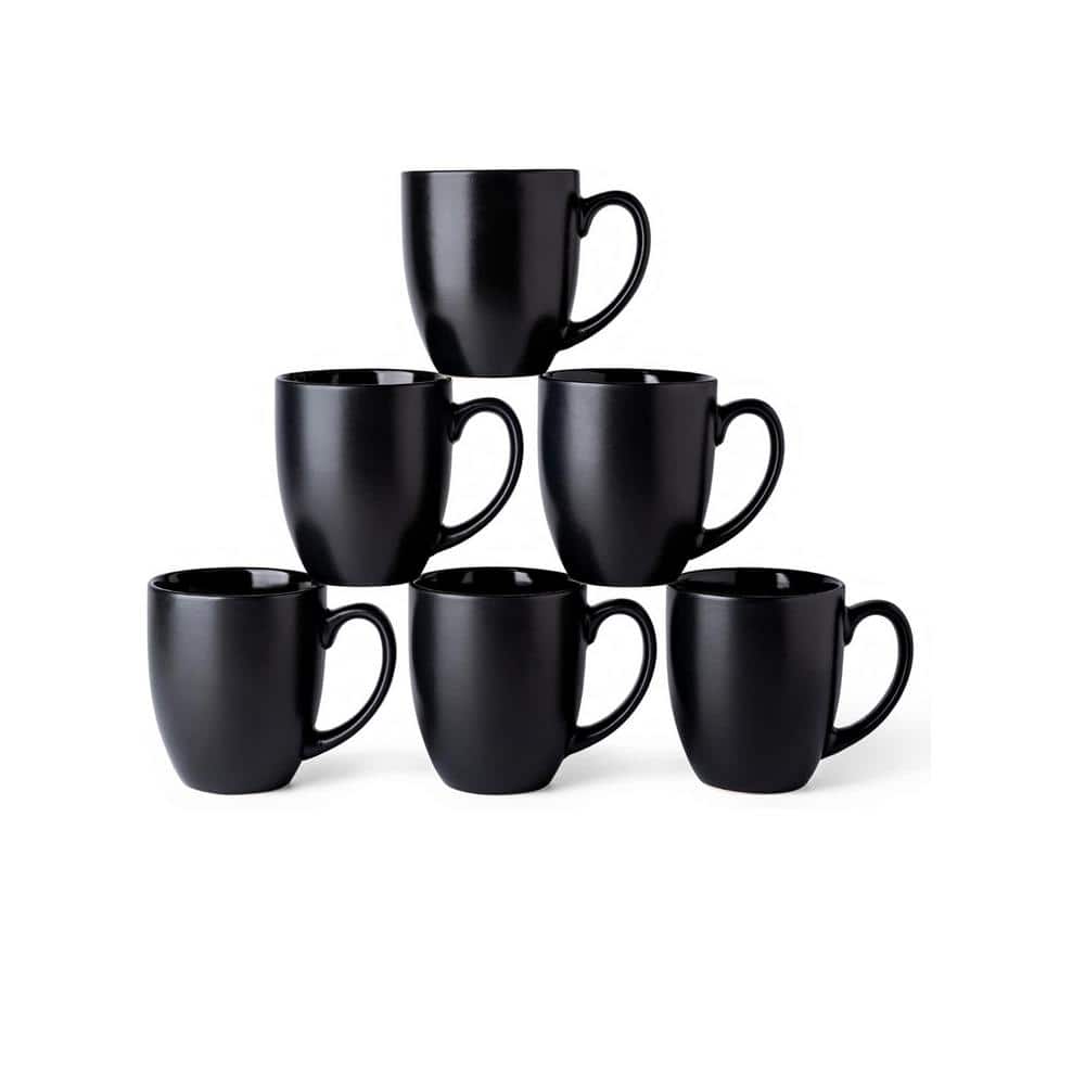 Custom Large Coffee Cups 16 oz. Set of 10, Personalized Bulk Pack - Perfect  for Tea, Espresso, Cappuccino, Hot Cocoa - Black