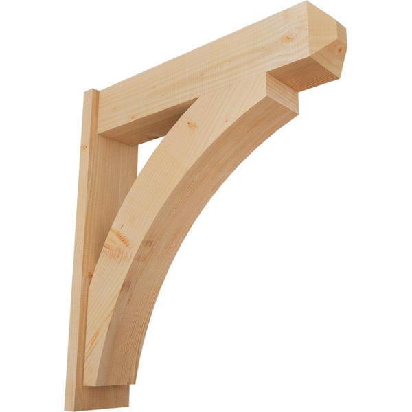 Ekena Millwork 8 in. x 36 in. x 32 in. Douglas Fir Thorton Craftsman Smooth Outlooker