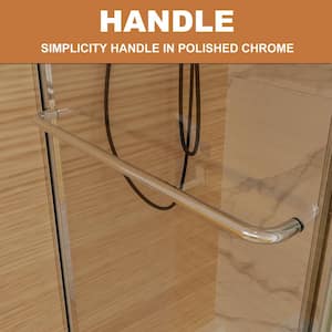 60 in. W x 72 in. H Double Sliding Framed Shower Door in Brushed Nickel with 6 mm Clear Glass