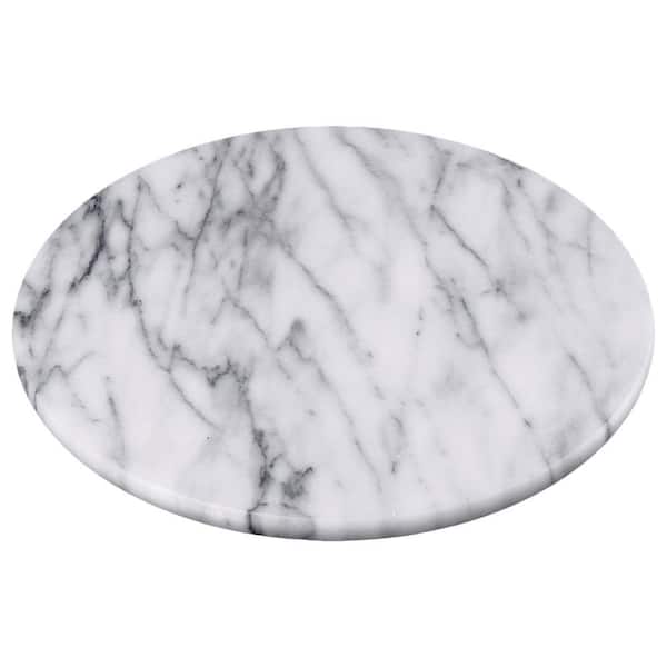 8 in. Natural White Marble Round Trivet Cheese Board