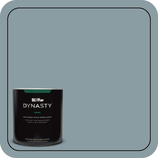 BEHR DYNASTY 1 qt. #540F-4 Shale Gray Semi-Gloss Enamel Interior Stain-Blocking Paint & Primer