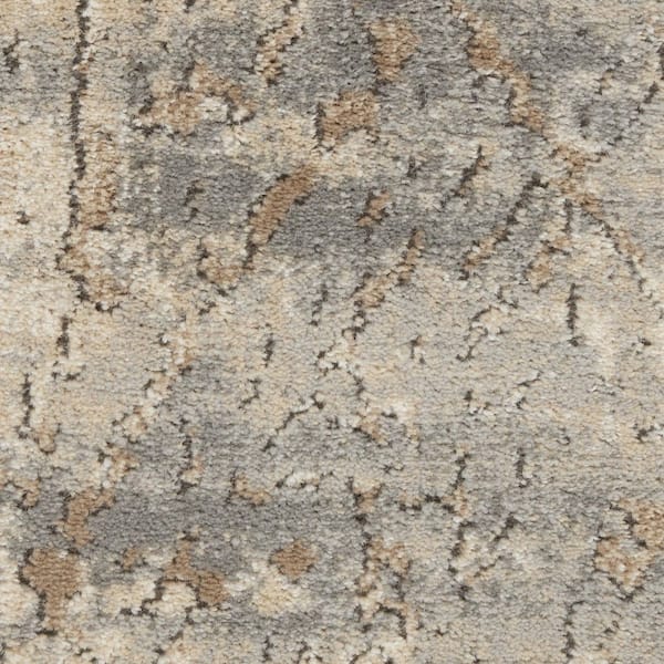 9 ft. x 12 ft. Beige and Gray Abstract Power Loom Area Rug