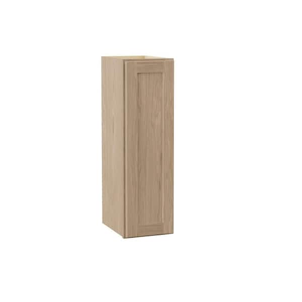 Hampton Bay Sinclair 9 in. W x 12 in. D x 30 in. H Assembled Wall Cabinet in Shaker Light Oak