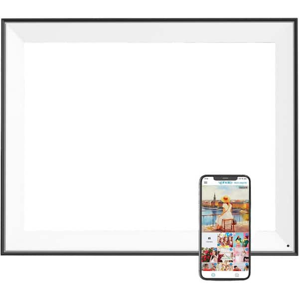 Lukyamzn 17 in. WiFi Digital Large Picture Frames with Touch Screen, 32GB Storage and Light Sensor in Black