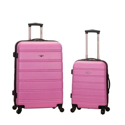 Melbourne Expandable 2-Piece Hardside Spinner Luggage Set, Pink