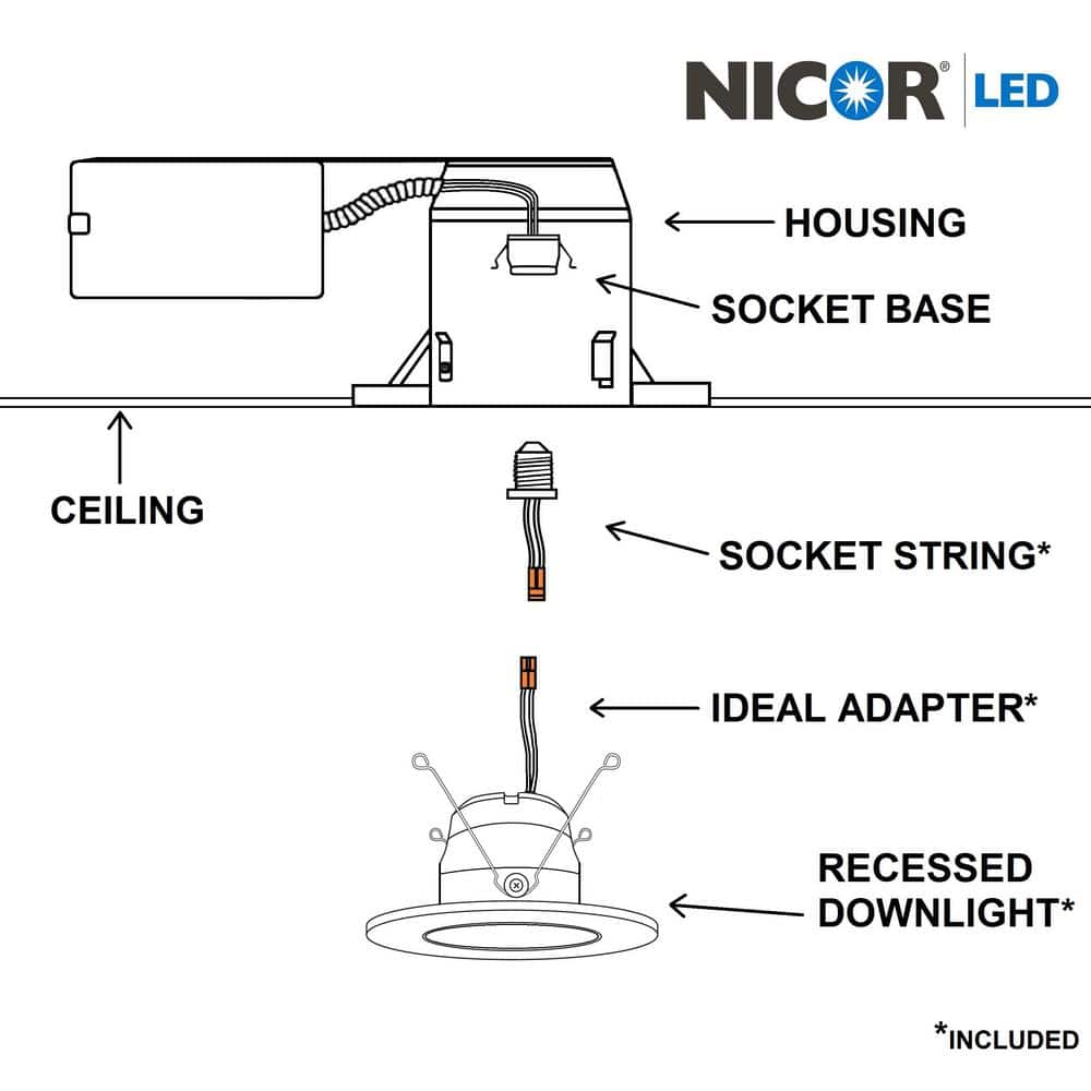 7-Inch White Aluminum LED Recessed Downlight Kit