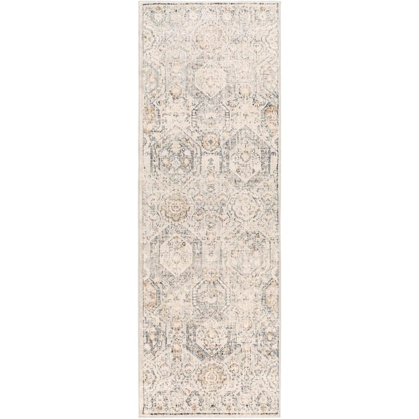 Arlene Beige Traditional 3 ft. x 10 ft. Indoor Area Rug
