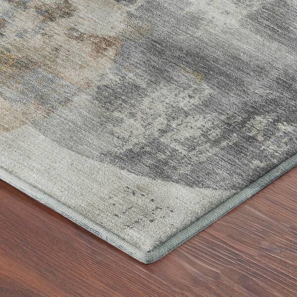 Mayfield Premium Machine Washable Abstract AMF2346 Taupe 3 ft. x 4 ft. Area Rug