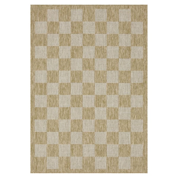 Daisy Jute and Ivory 4 ft. x 6 ft. Indoor/Outdoor Area Rug