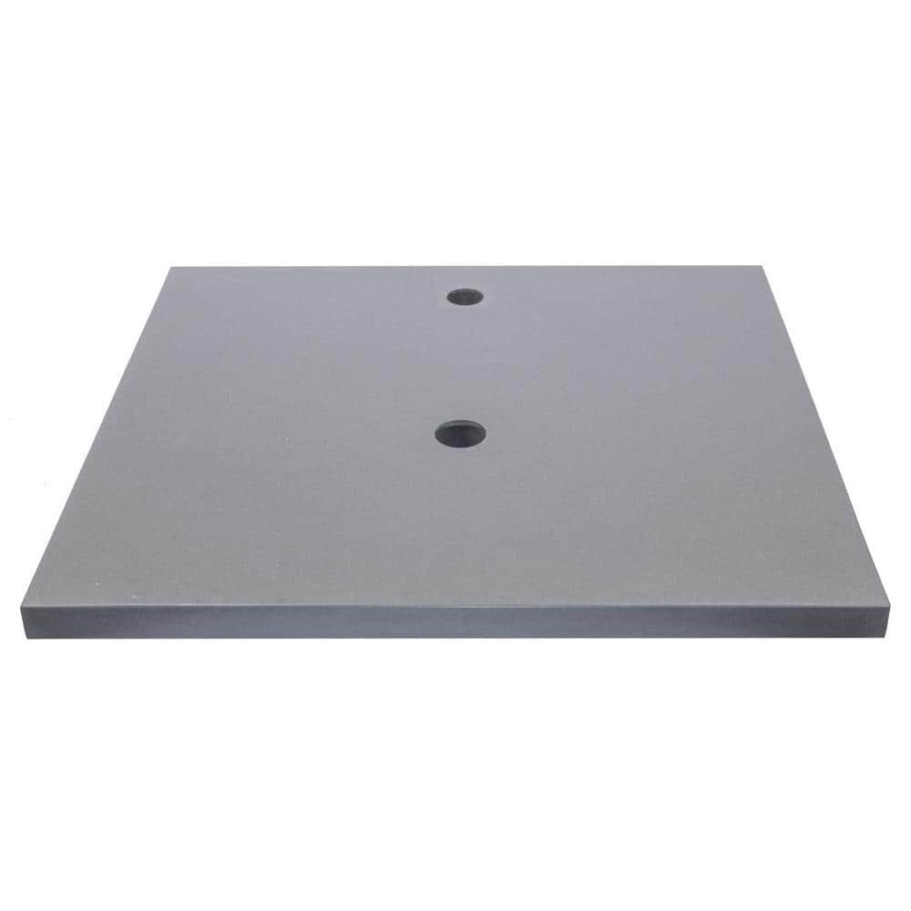 Dark Gray Terrazzo Stone Single Bathroom Vanity Top
