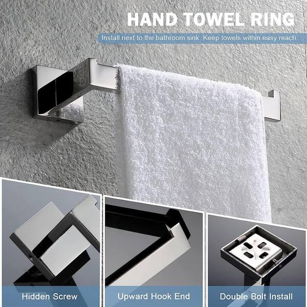 Towel bar best sale end screw