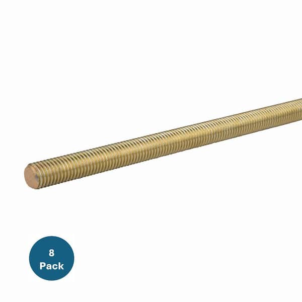 Rod Threading Service ALL AMERICA THREADED PRODUCTS (8-Pack) 5/8 in. x 6 ft. Yellow Zinc ...