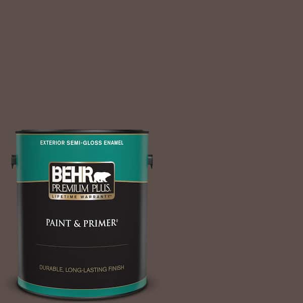 BEHR PREMIUM PLUS 1 gal. Home Decorators Collection #HDC-AC-07 Oak Creek Semi-Gloss Enamel Exterior Paint & Primer