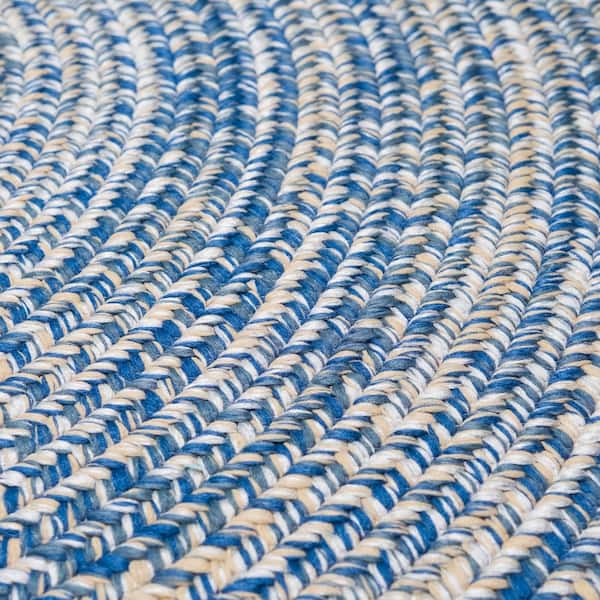 Luna Tweed Harbor Blue 45 in. x 45 in. Polypropylene Door Mat