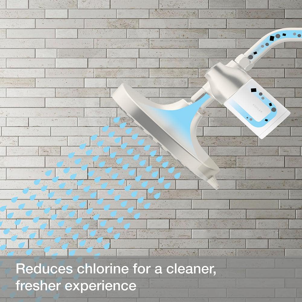 Brushed Nickel Multifunction Shower Head with Filter System