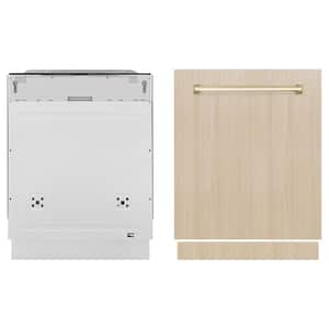 Autograph Edition 24 in. Top Control 6-Cycle Tall Tub Panel Ready Dishwasher with 3rd Rack and Polished Gold Handle