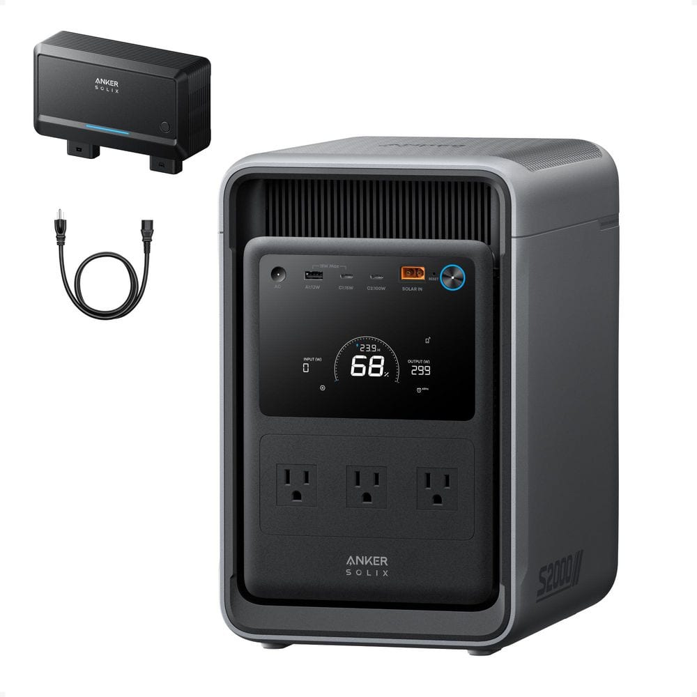 Anker SOLIX S2000 Portable Power Station, 1,500W Solar Generator