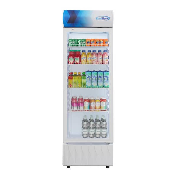 Koolmore 22 in. 9 cu. ft. 1-Glass Door Commercial Merchandiser Refrigerator in White