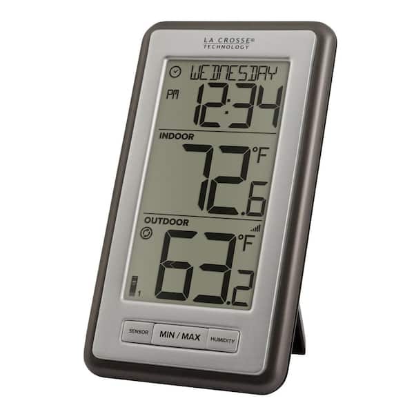 LaCrosse Technology Inside/Outside Wireless Thermometer with Clock