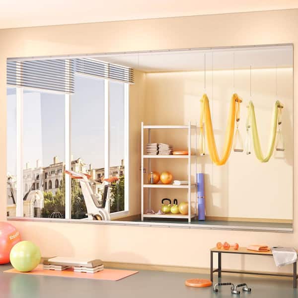 Vosuja 4-Piece 24 in. W x 48 in. H Rectangle Frameless Wall-Mounted HD Home Gym Mirror Large Full Body Vanity Mirror for Yoga